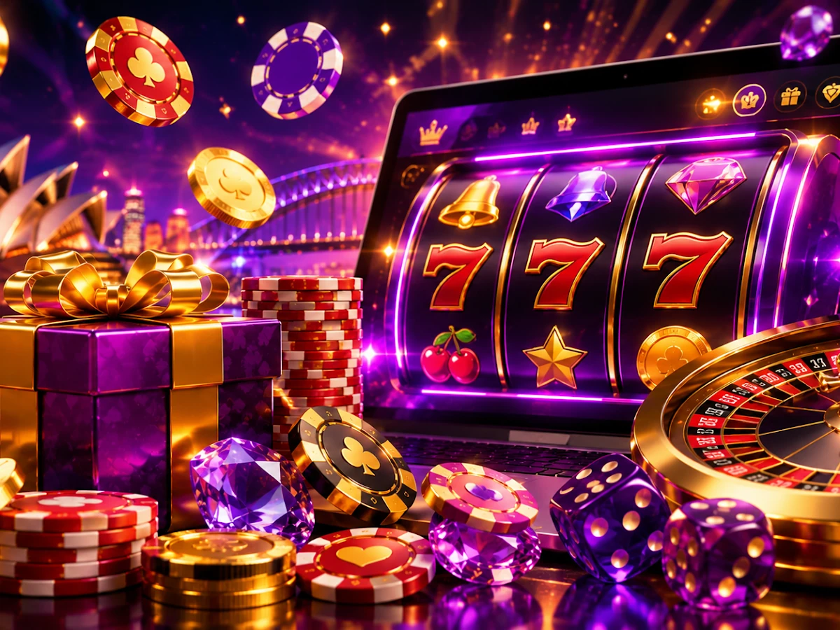 Tampilan visual permainan slot dengan susunan reel dan simbol berwarna